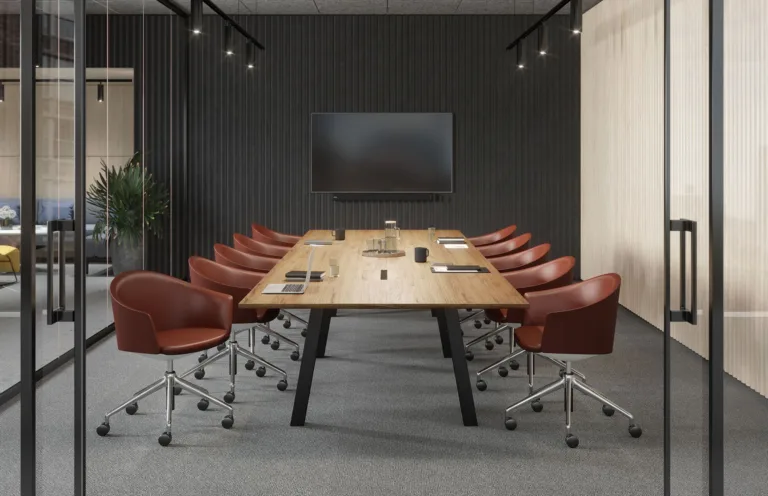 Teknion Expansion Meeting Table and Zones Club Chair