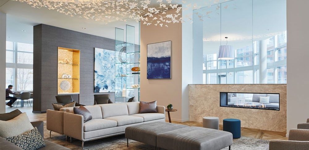 Amenity lounge at 465 North Park